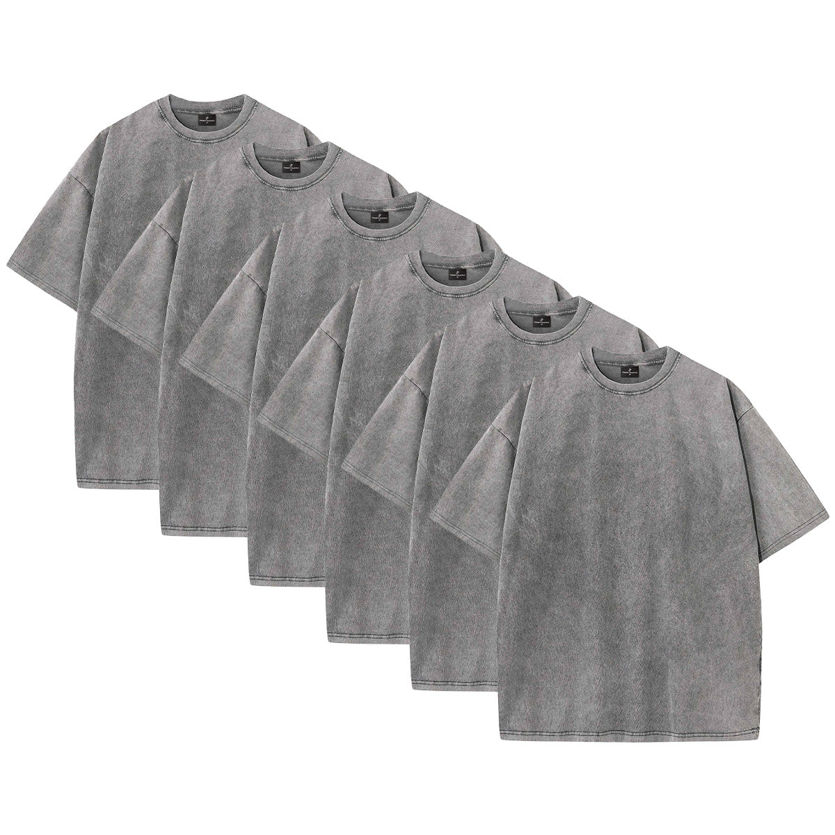 6-Pack – 230GSM Heavy Loose Fit Washed T-Shirt