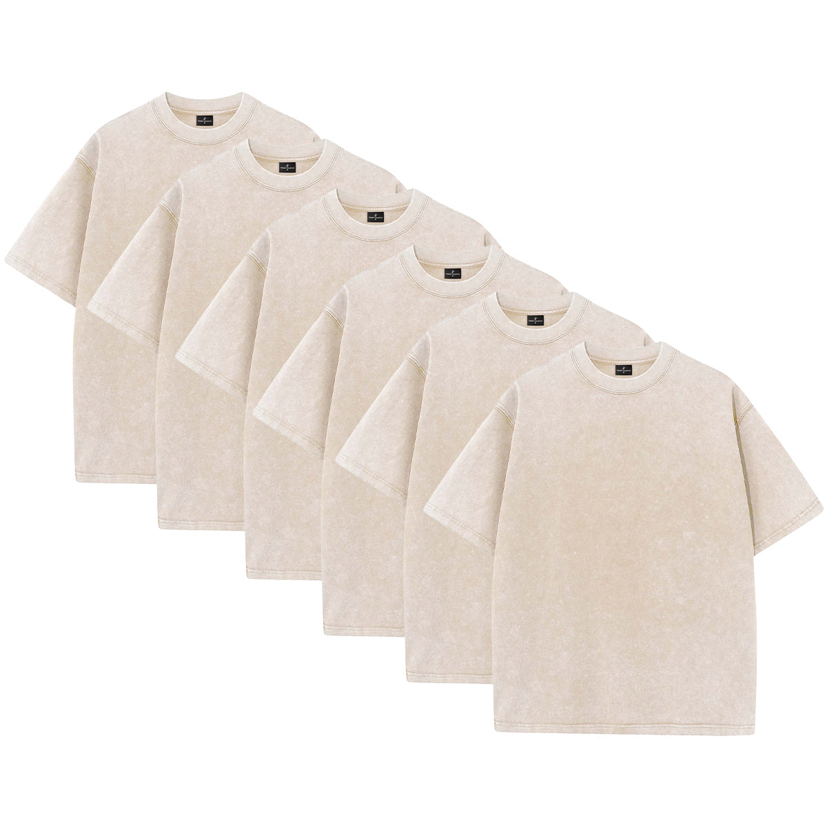 6-Pack – 230GSM Heavy Loose Fit Washed T-Shirt